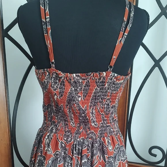 Angie Rust and Gray Sundress Size Medium - Picture 5 of 6